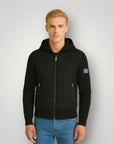 BLACK HOODED CARDIGAN - Aumille