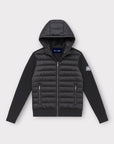 BLACK HOODED CARDIGAN - Aumille