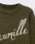GREEN MOHAIR KNITWEAR - Aumille