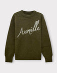 GREEN MOHAIR KNITWEAR - Aumille