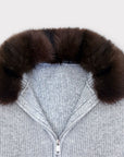 GREY FUR ZIP - UP - Aumille