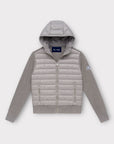 GREY HOODED CARDIGAN - Aumille