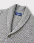 GREY RIBBED CARDIGAN - Aumille