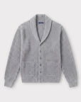 GREY RIBBED CARDIGAN - Aumille