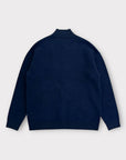 NAVY BUTTON CARDIGAN - Aumille