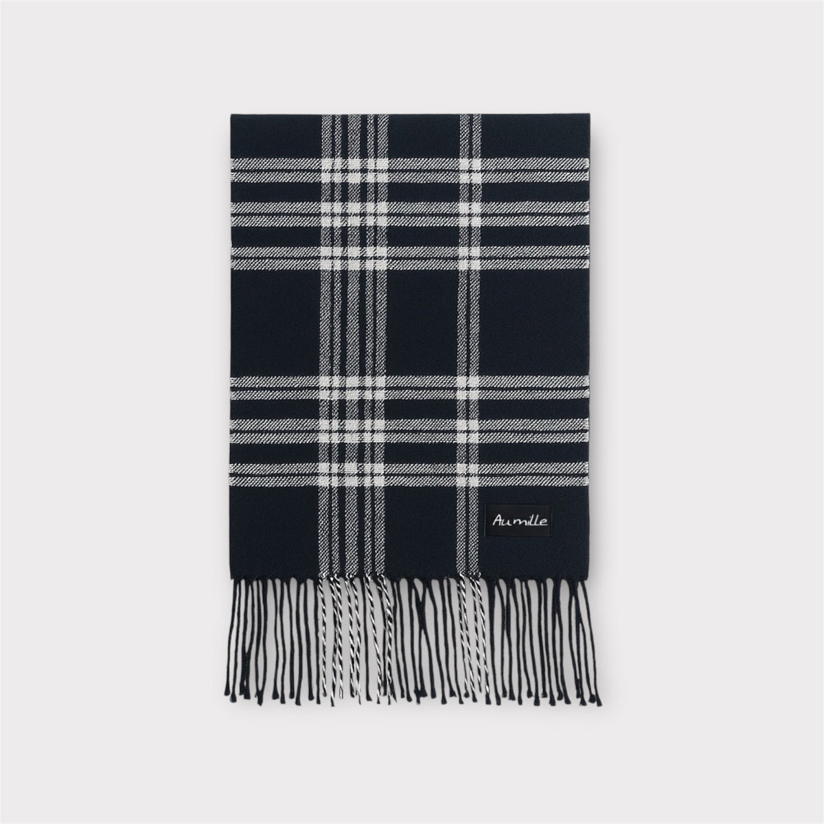 NAVY FLANNEL SCARF – Aumille