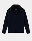 NAVY FUR ZIP - UP - Aumille