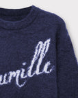 NAVY MOHAIR KNITWEAR - Aumille