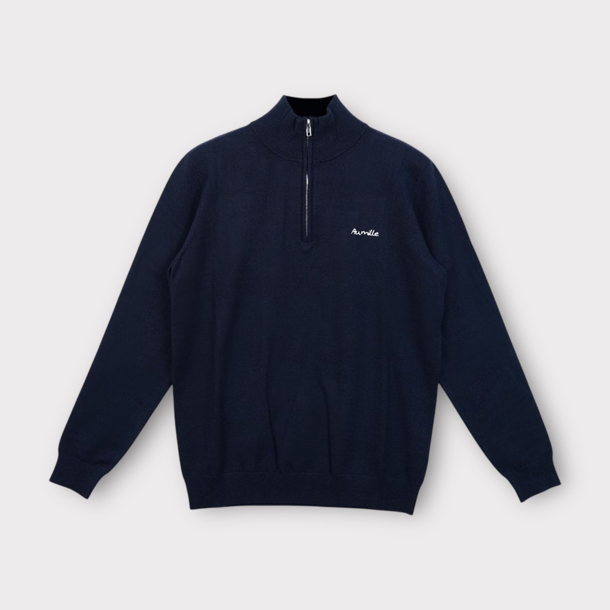 NAVY QUARTER ZIP – Aumille