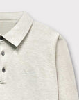 BEIGE LONGSLEEVE POLO - Aumille