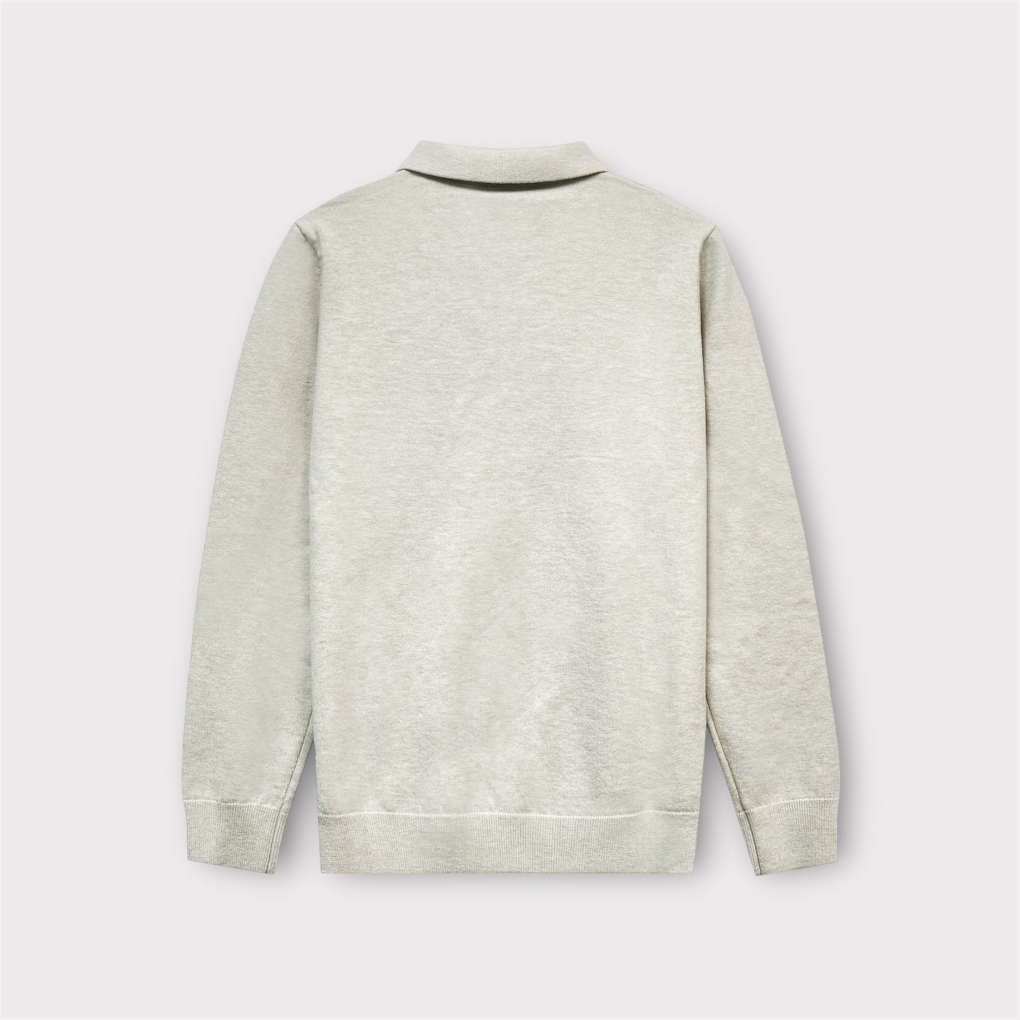 BEIGE LONGSLEEVE POLO - Aumille