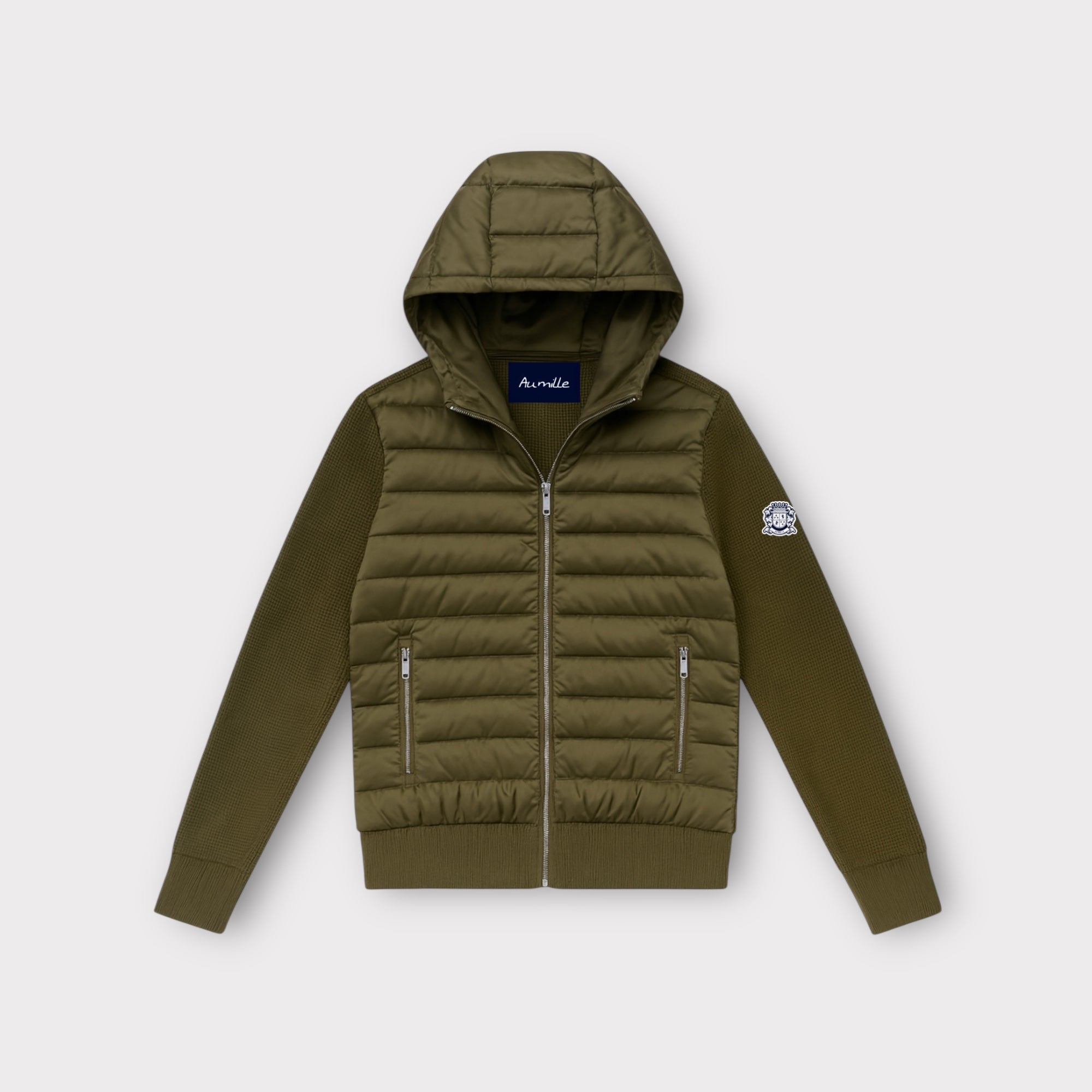 GREEN HOODED CARDIGAN - Aumille