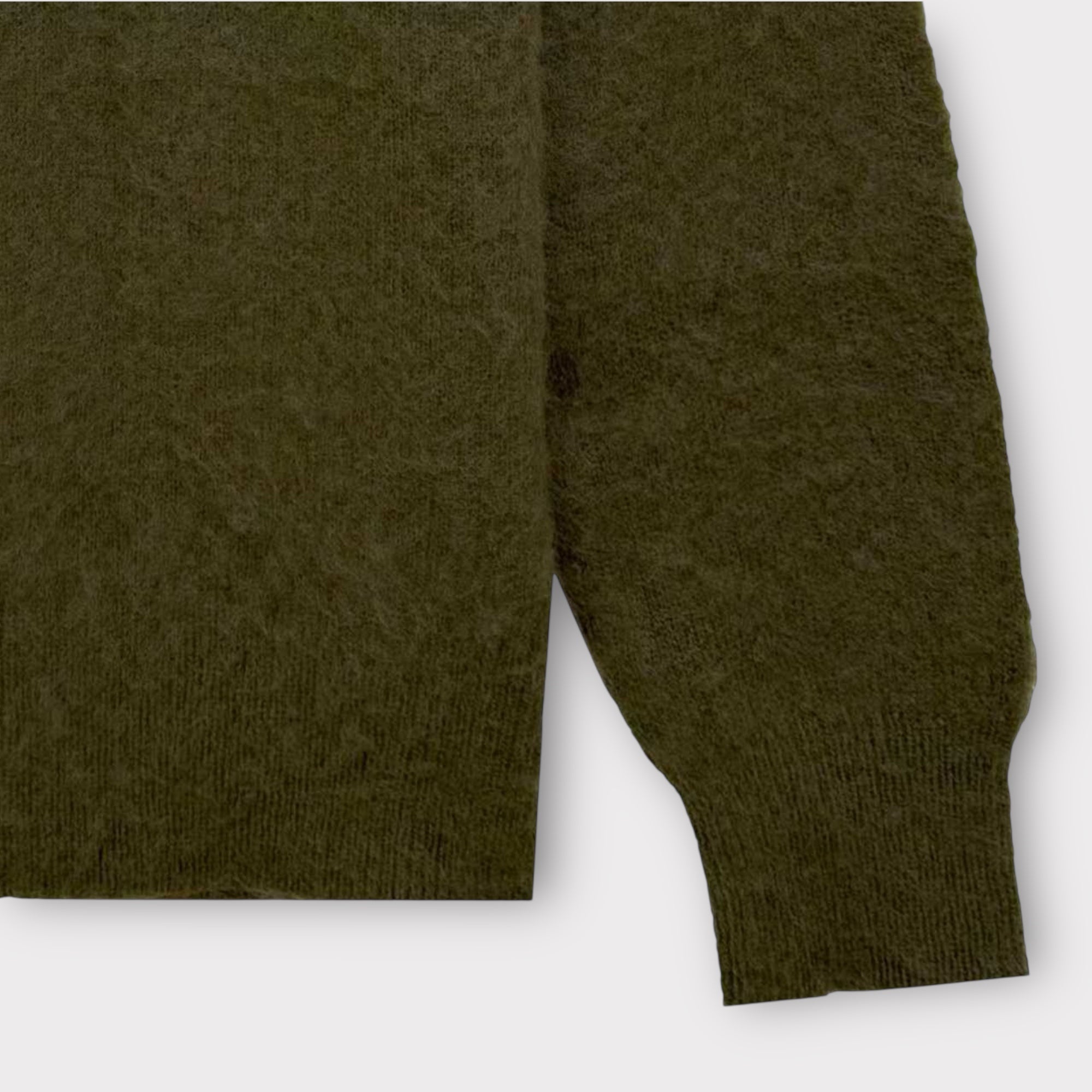 GREEN MOHAIR KNITWEAR - Aumille