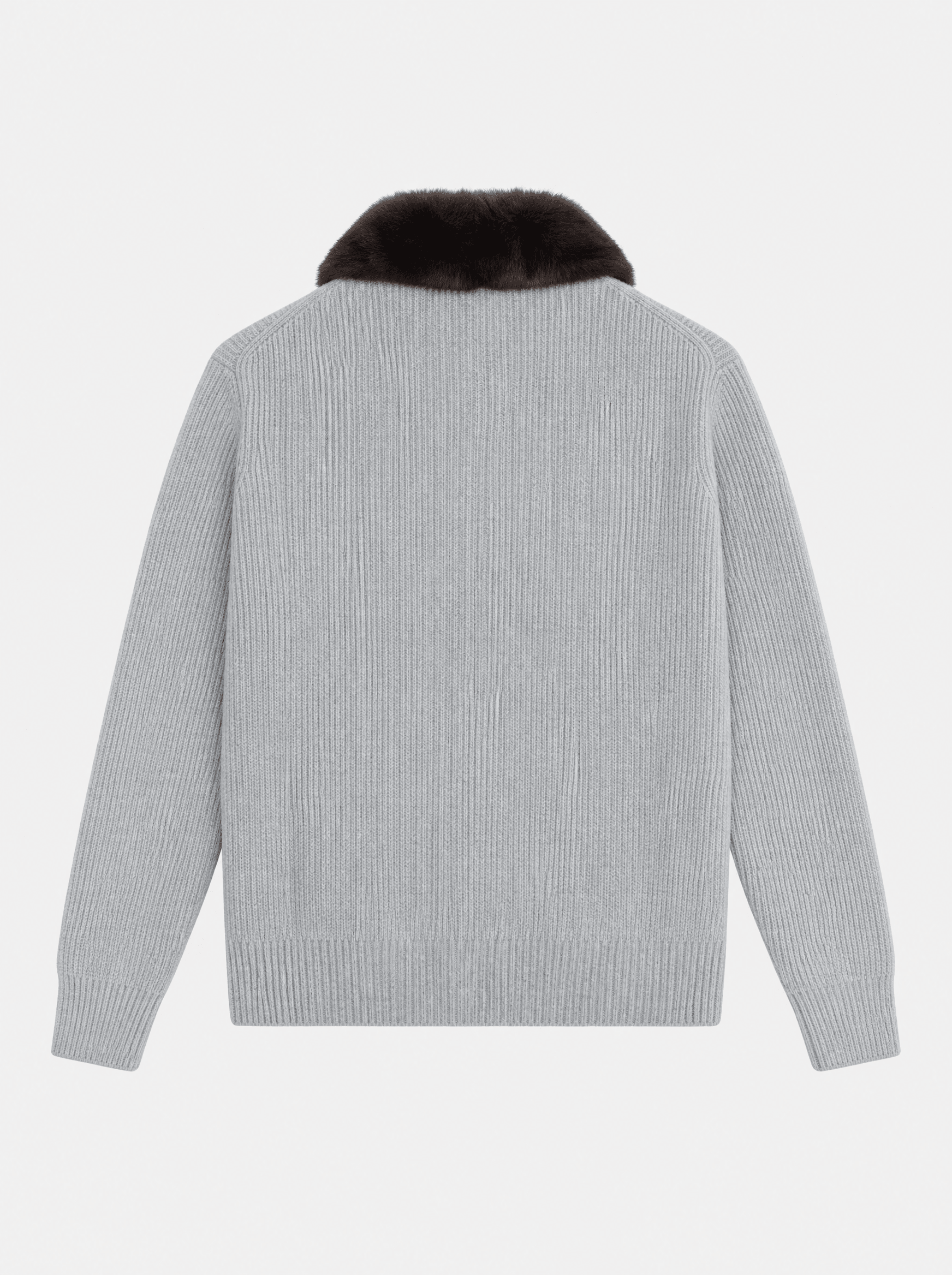 GREY FUR ZIP - UP - Aumille