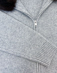 GREY FUR ZIP - UP - Aumille