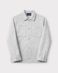 GREY WOOL OVERSHIRT - Aumille