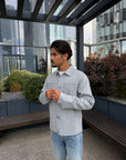 GREY WOOL OVERSHIRT - Aumille