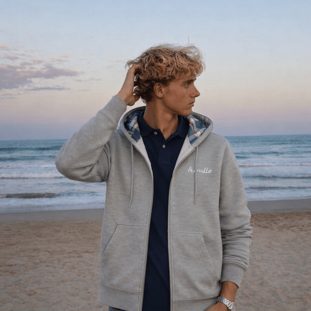 GREY ZIPPER - Aumille