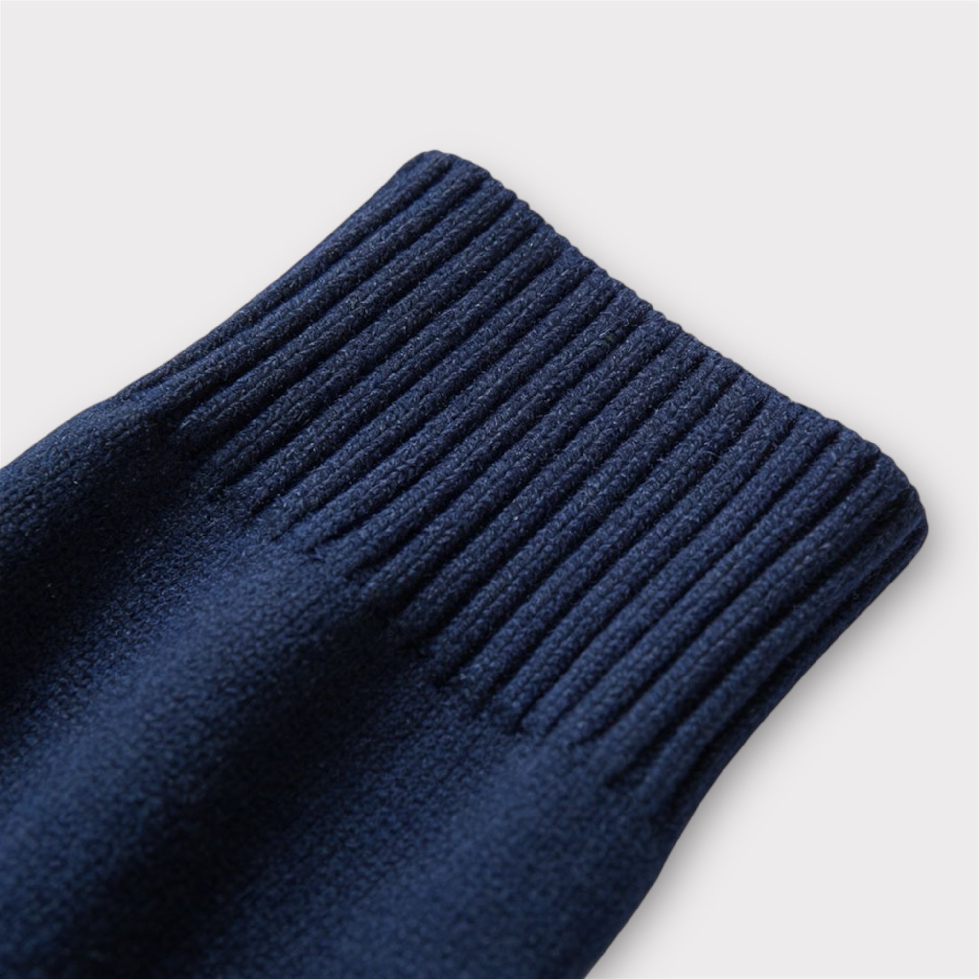 NAVY BUTTON CARDIGAN - Aumille