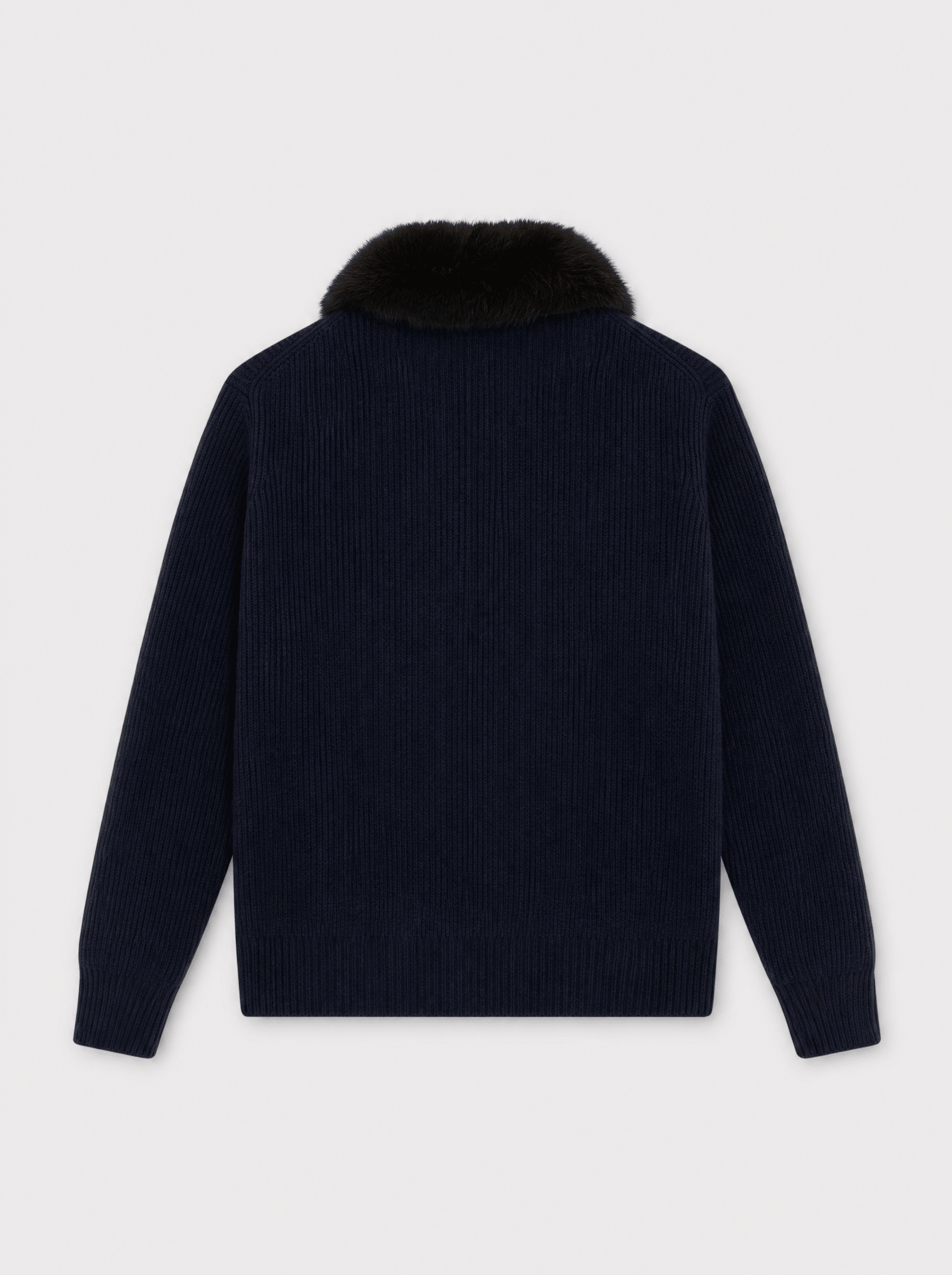 NAVY FUR ZIP - UP - Aumille