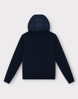 NAVY HOODED CARDIGAN - Aumille