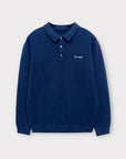 NAVY LONGSLEEVE POLO - Aumille