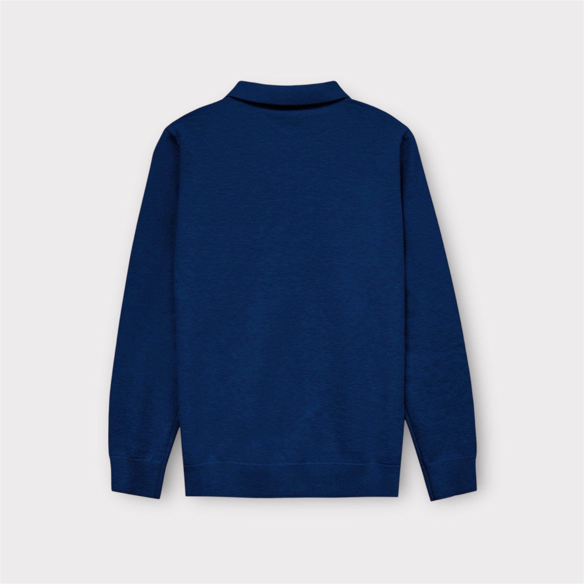 NAVY LONGSLEEVE POLO - Aumille