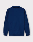 NAVY LONGSLEEVE POLO - Aumille