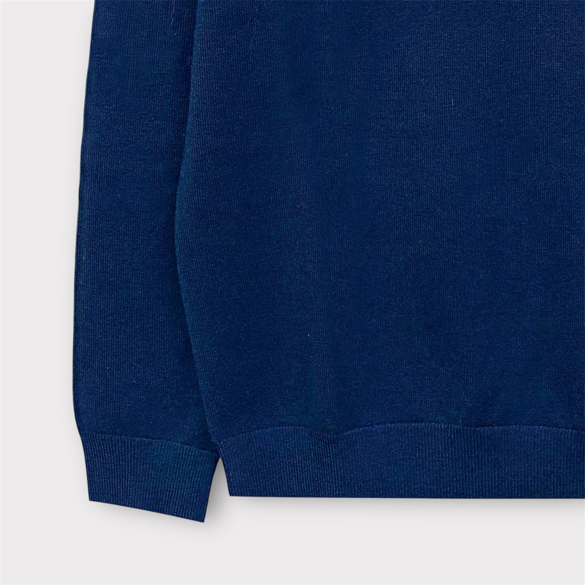 NAVY LONGSLEEVE POLO - Aumille
