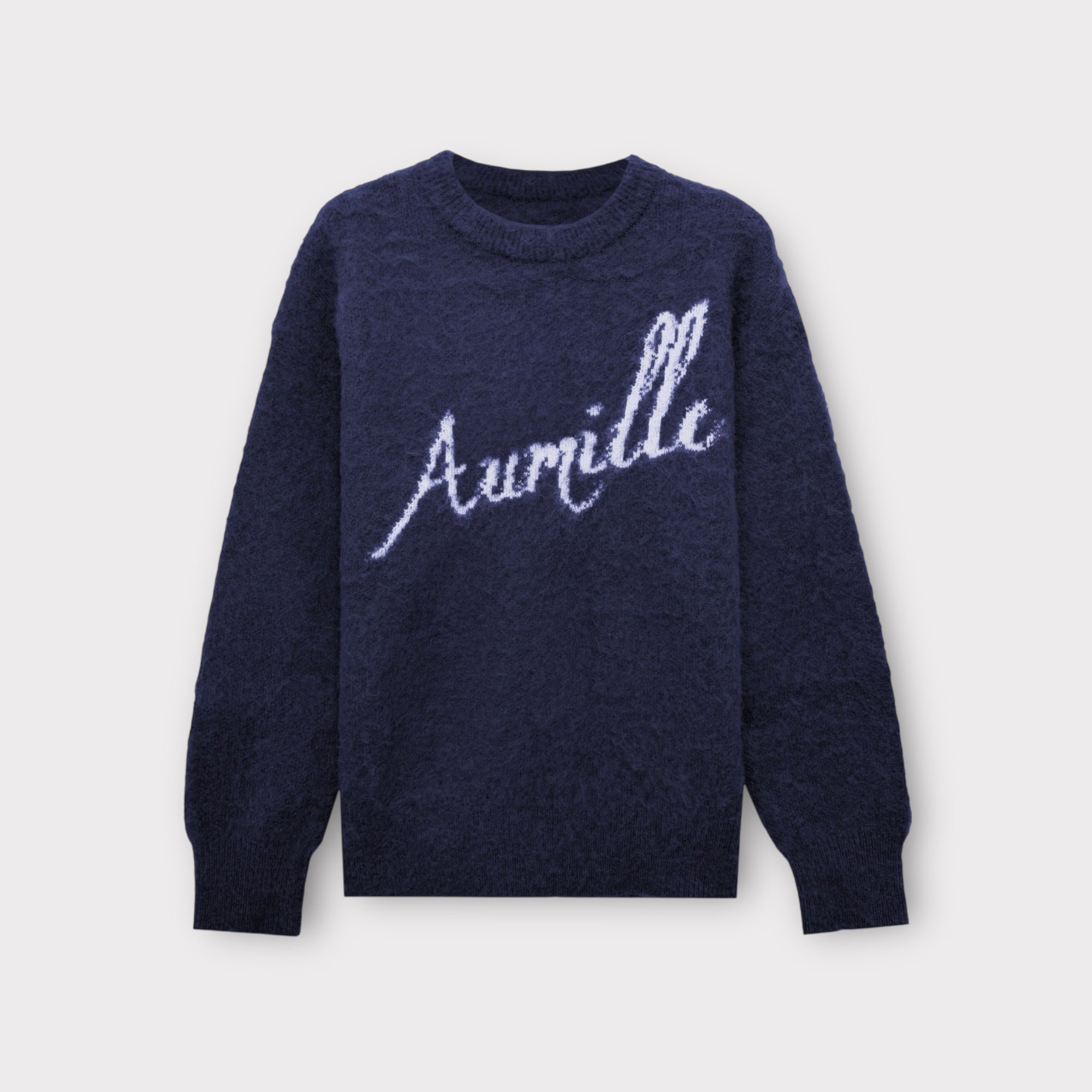 NAVY MOHAIR KNITWEAR - Aumille