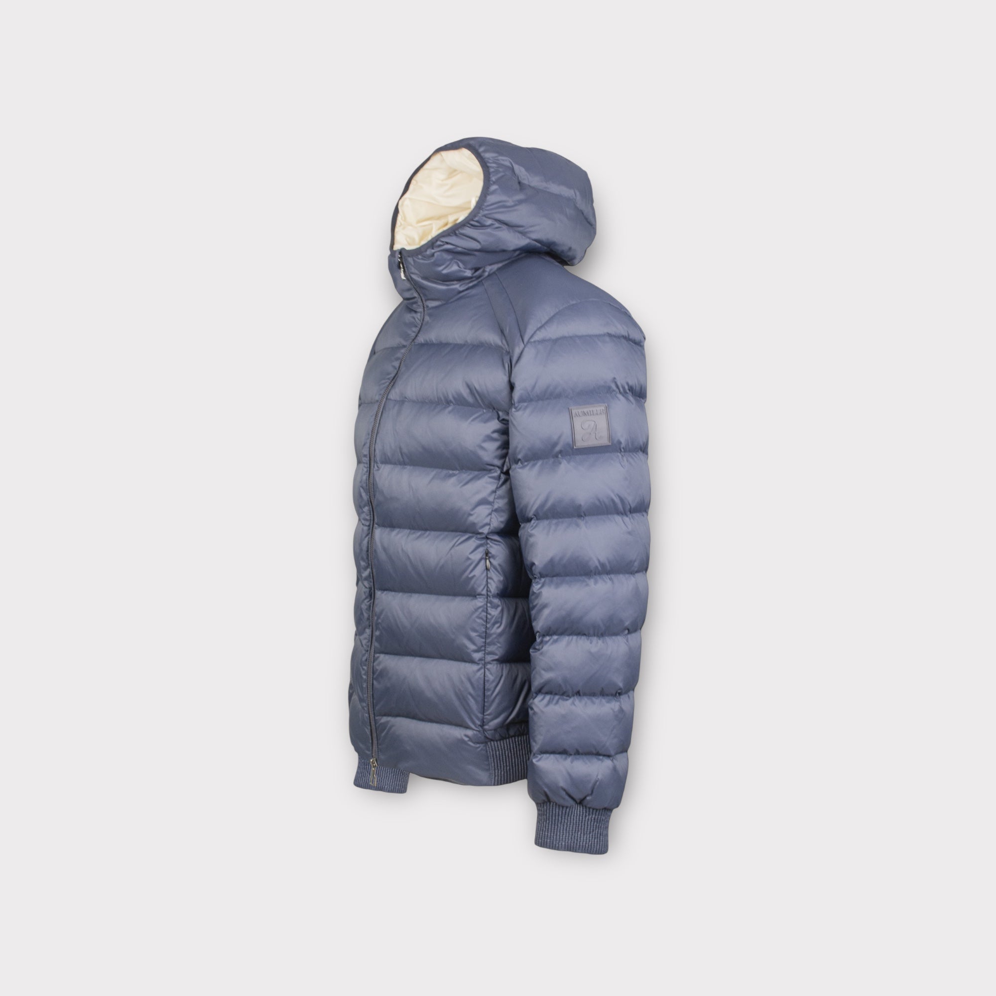 NAVY PUFFER JACKET - Aumille
