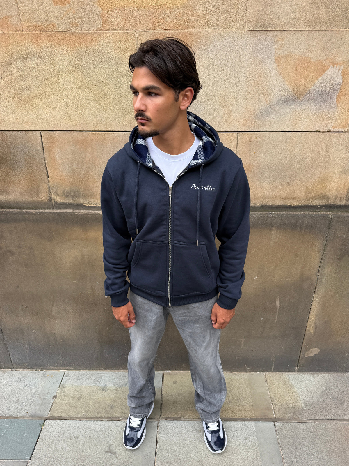 NAVY ZIPPER - Aumille